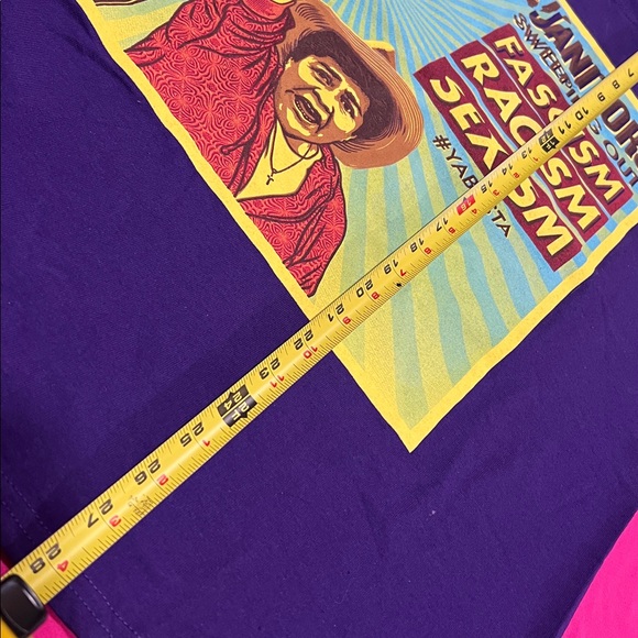 Chicano style Purple Graphic T-Shirt with Activist Print NWOT - Picture 7 of 9